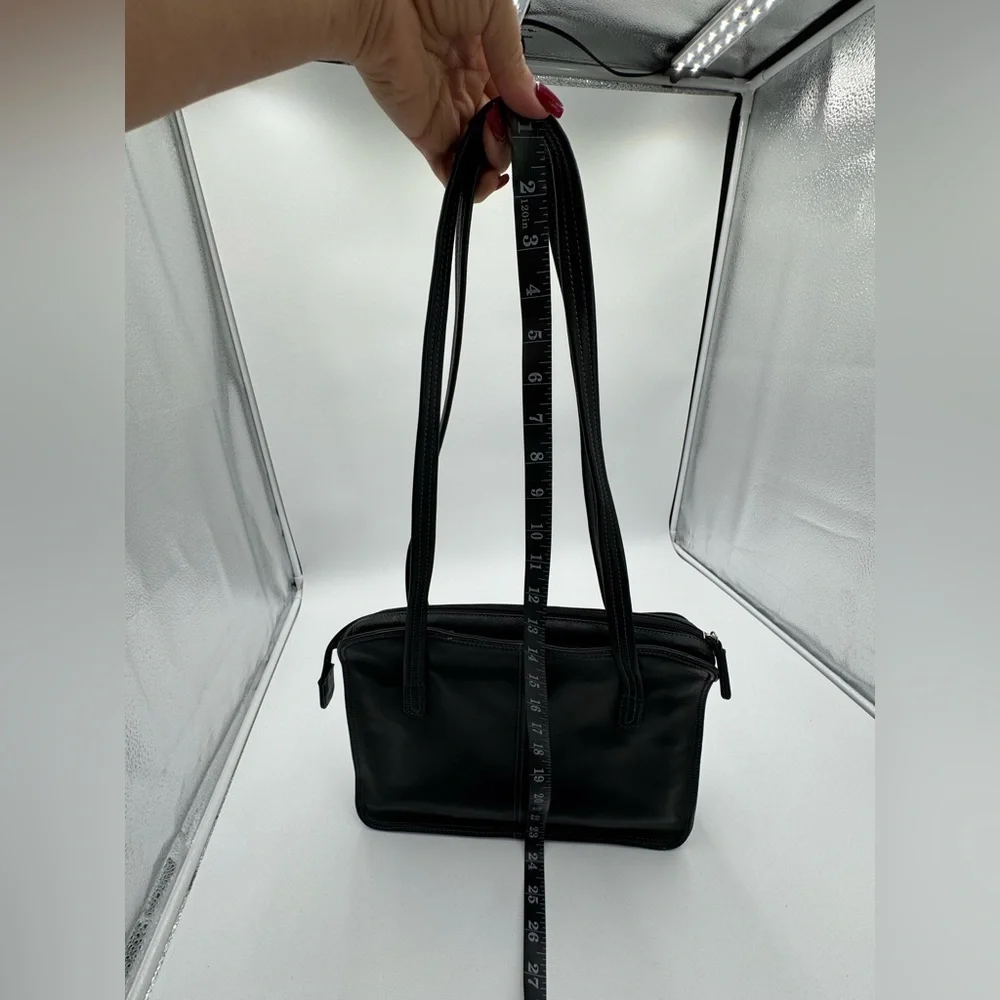Leather Briefcase Laptop Shoulder Bag Purse Black